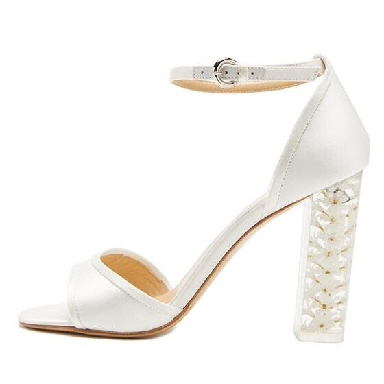 Amazon.com: Heeled Sandals for Women Bridal Shoes Block Heel, Women's Heeled  Sandal with Rhinestones Satin Chunky Heels Ankle Strap Wedding Sandals  Bridal (Color : Sky Blue, Size : 9 UK) : Clothing,