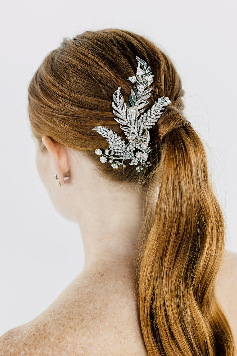 Silver Hairpiece by Maria Elena Headpieces