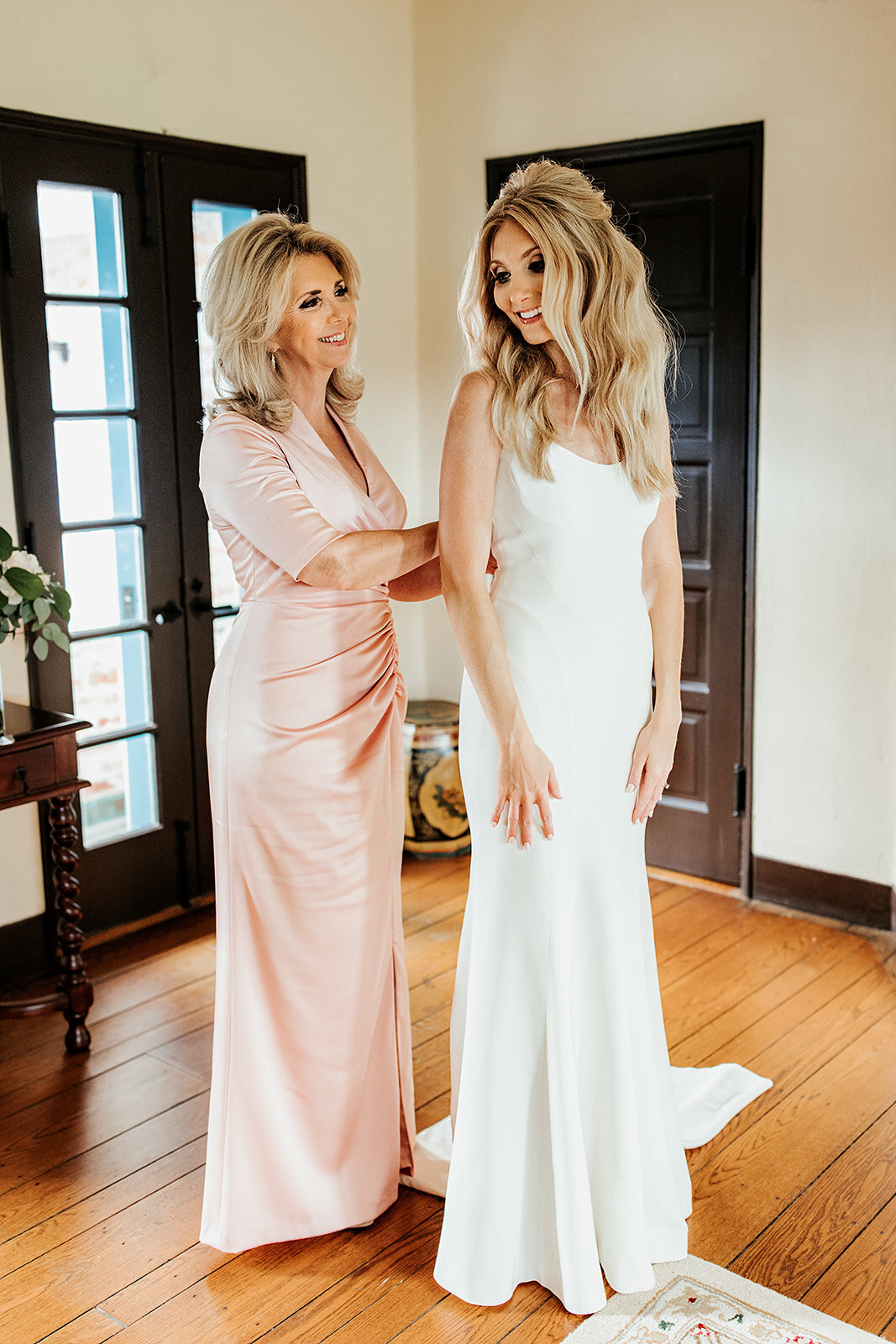 Courtney Wears A Silk Slip Wedding Dress to Her Casa Feliz Wedding