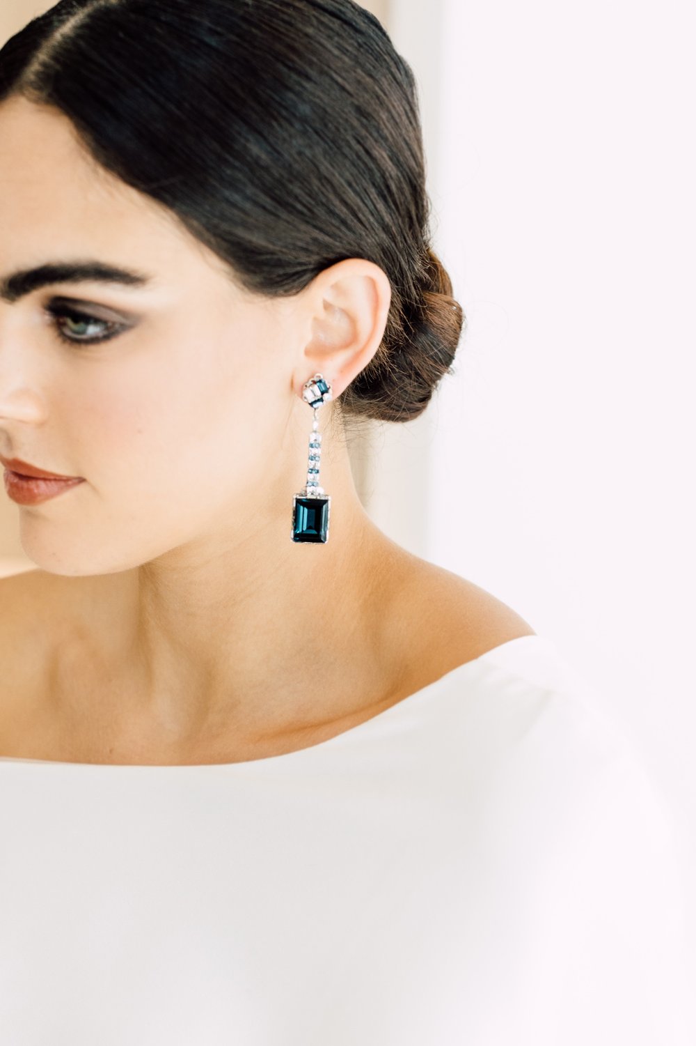 Blue Earrings for Brides