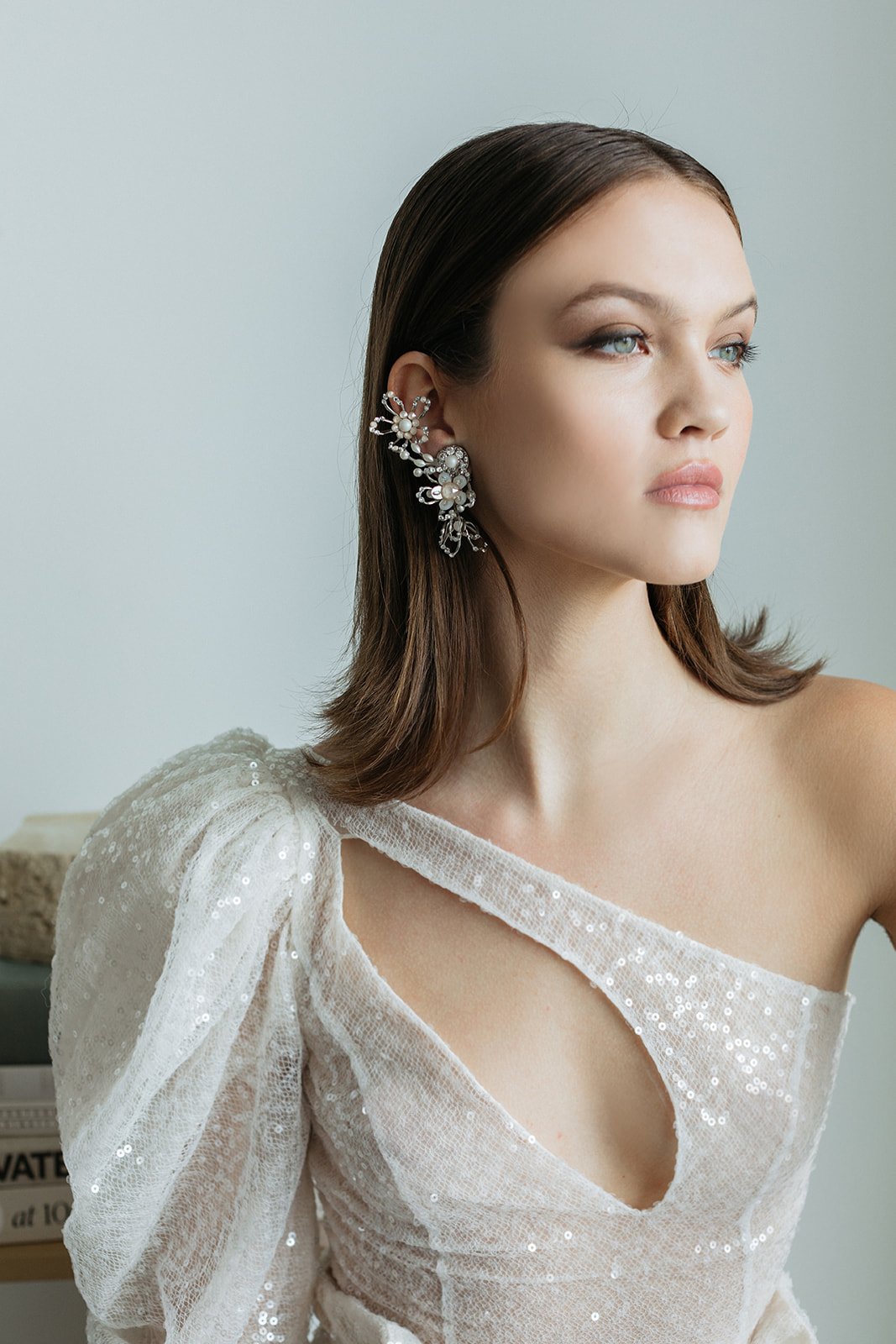 Bridal floral wedding day earrings - Petite floral and crystal bridal  earrings - Style #2100 | Twigs & Honey ®, LLC