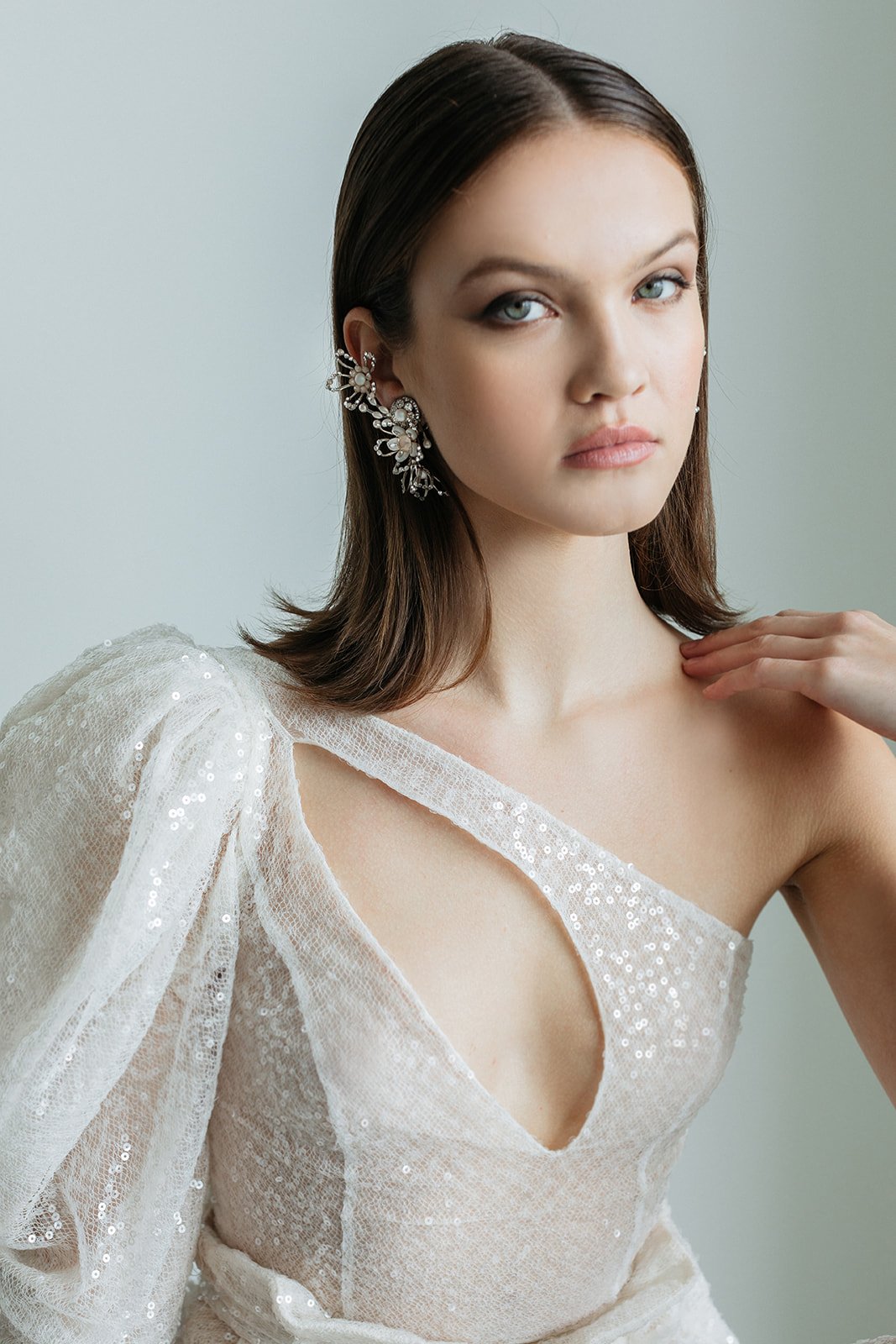 Bridal Earrings, Studs | Deco Star Rose Gold Earrings – AMYO Bridal