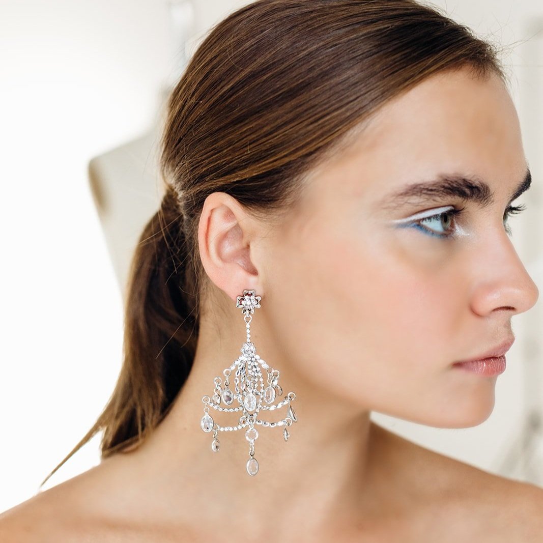 Leaf Bridal Earrings Sterling Silver – JazzyAndGlitzy