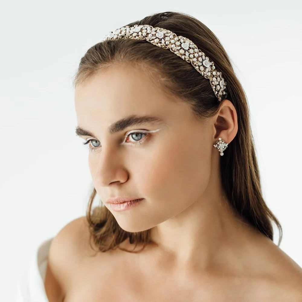 Cole Bridap Headband by Maria Elena Headpieces | The Bridal  display picture 3