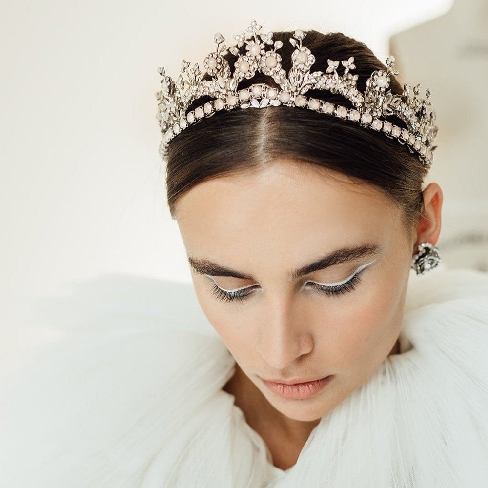 Vivi Bridal Crown by Maria Elena Headpieces | The Bridal Finery display picture 1