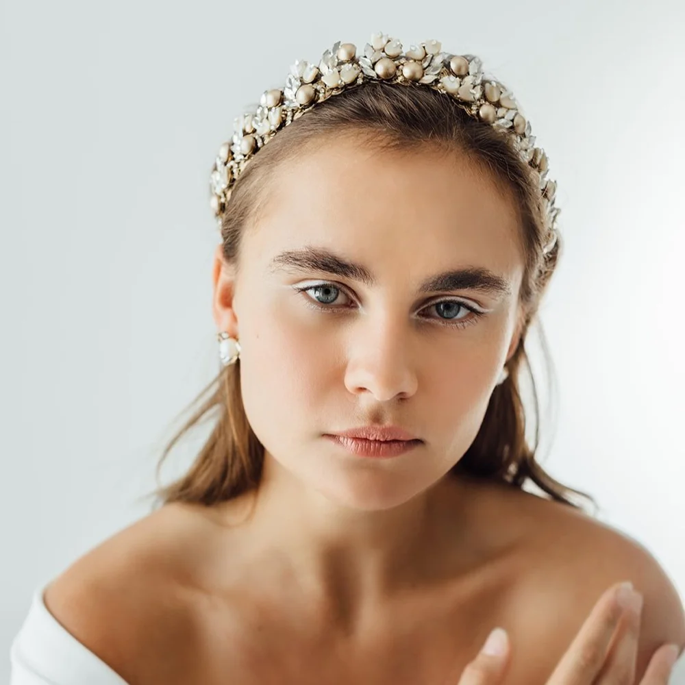 BRAND NEW Maria Elena Headpeice Emme Bridal Halo by Maria Elena Headpieces | The Bridal Finery main image 2