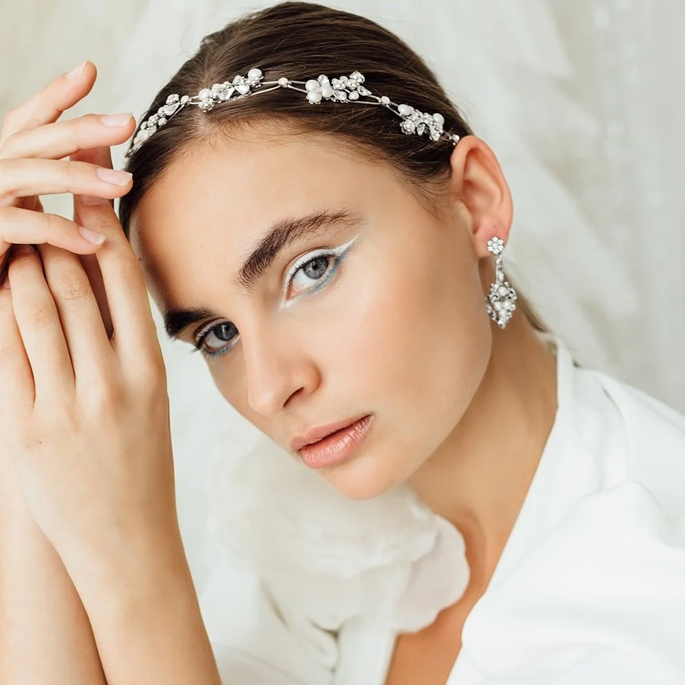 Emme Bridal Halo by Maria Elena Headpieces | The Bridal Finery display picture 3