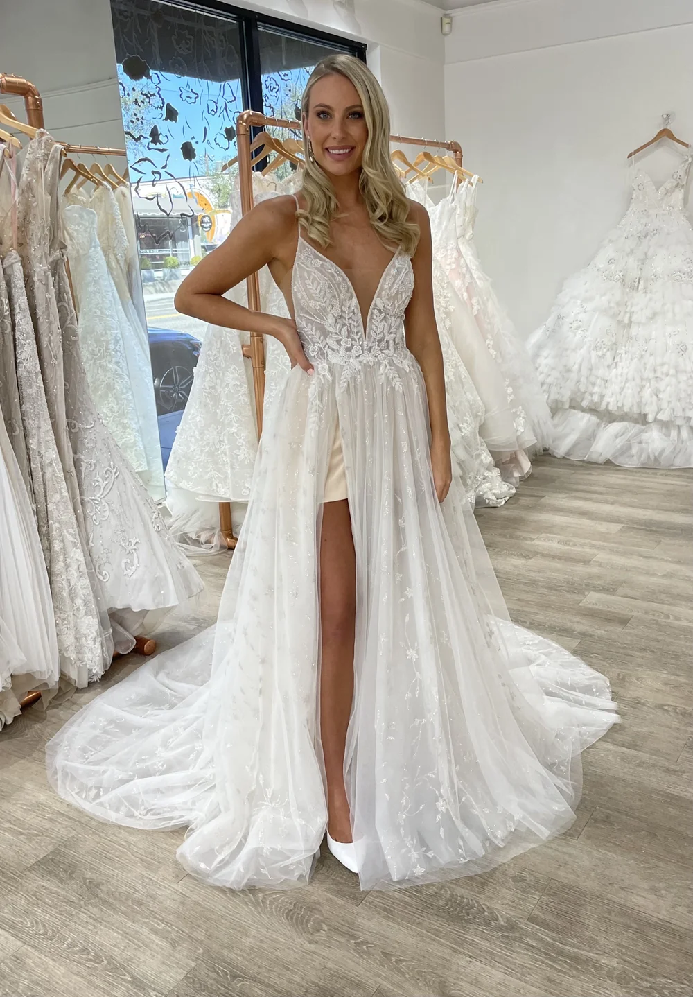 Nahal Pronovias Wedding Dress Available for Off The Rack | The Bridal Finery Nahal Pronovias Wedding Dress Available for Off The Rack | The Bridal Finery