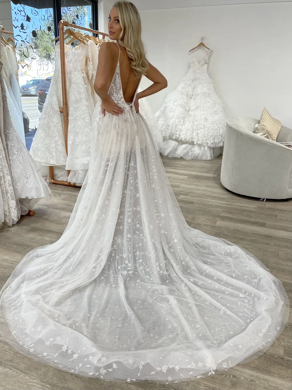 blue dress for baby girl Wedding Gown A-line Pronovias ELEONOR – Moloty Bridal Atelier & Tailor main image 0