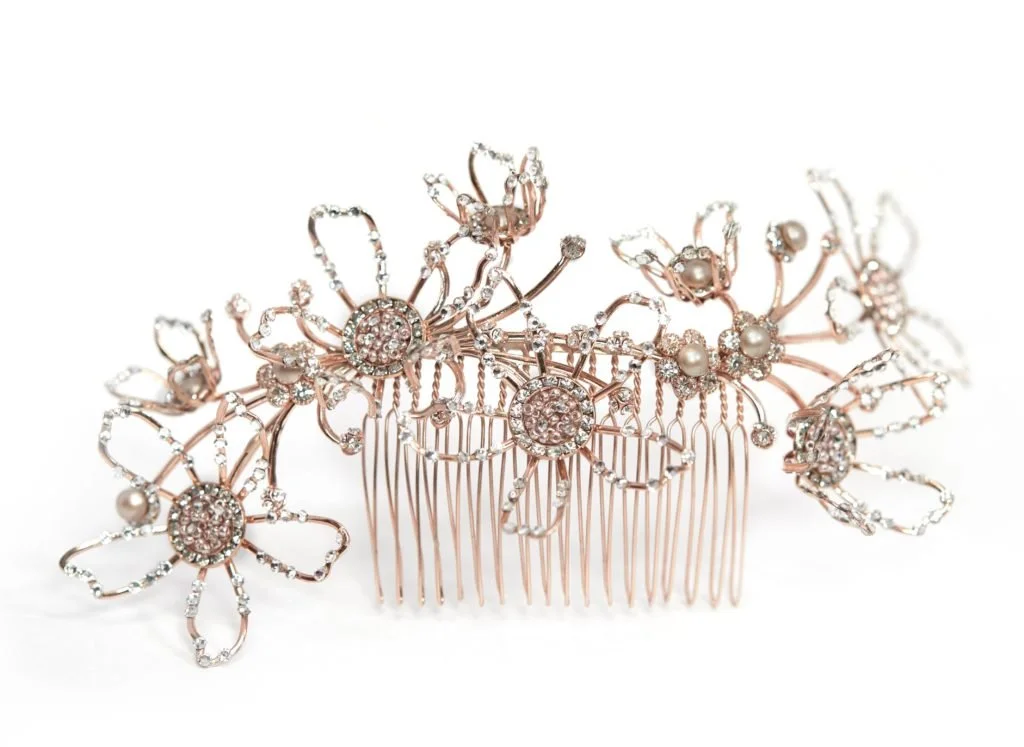 Maria Elena Prosper Bridal Comb | The Bridal Finery display picture 3