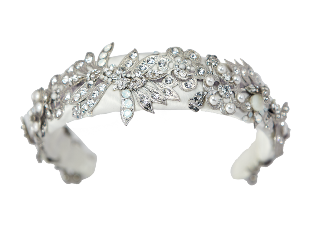 Maria Elena Essence Bridal Headband | The Bridal Finery display picture 2
