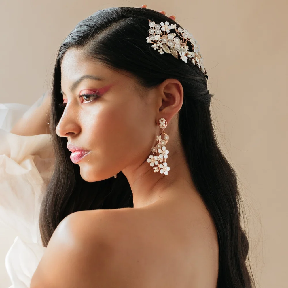 Ambrosia Bridal Earrings by Maria Elena Headpieces | The  display picture 2