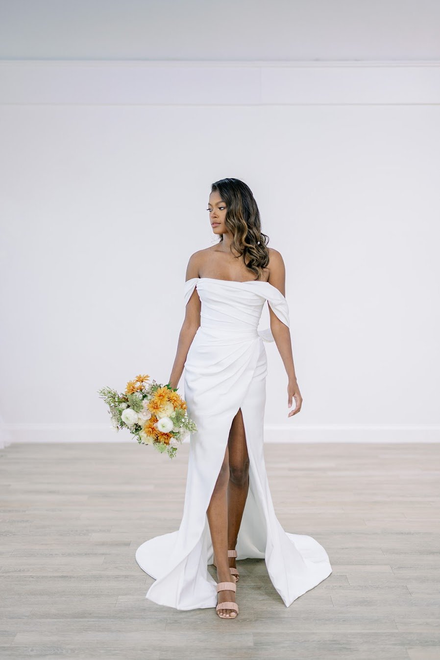 Ines Di Santo Clean Wedding Gown in Orlando, Florida