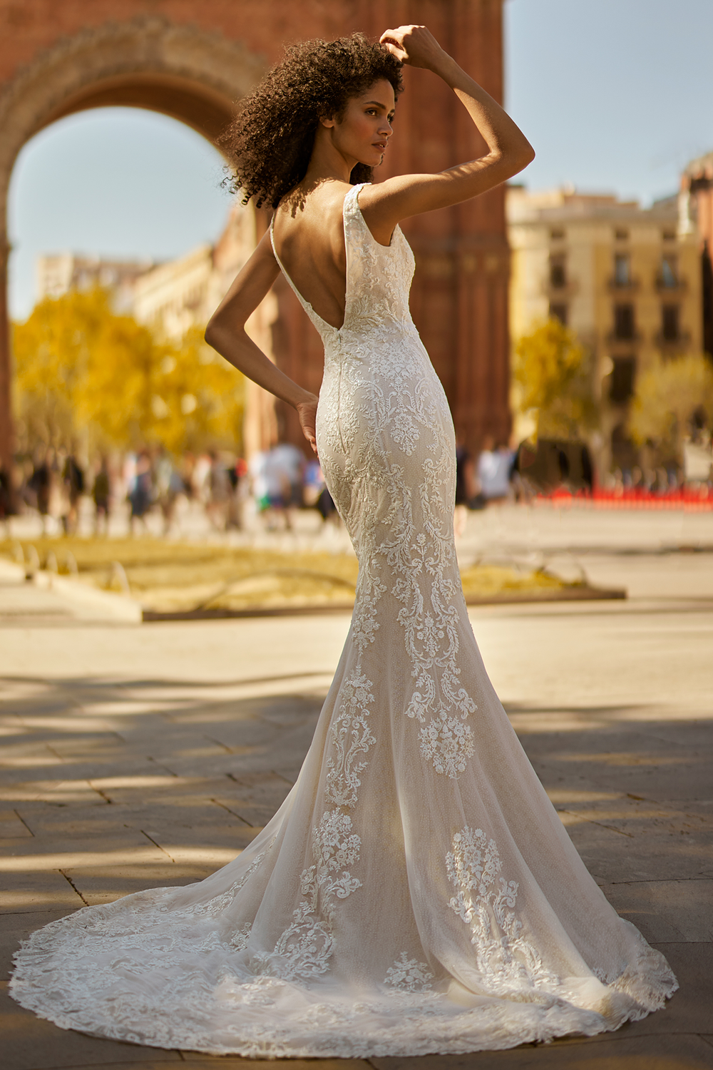 slim fit dress slacks Strapless sweetheart neckline corset lace underlayer trumpet wedding dress  with bolero jacket GLGL3826