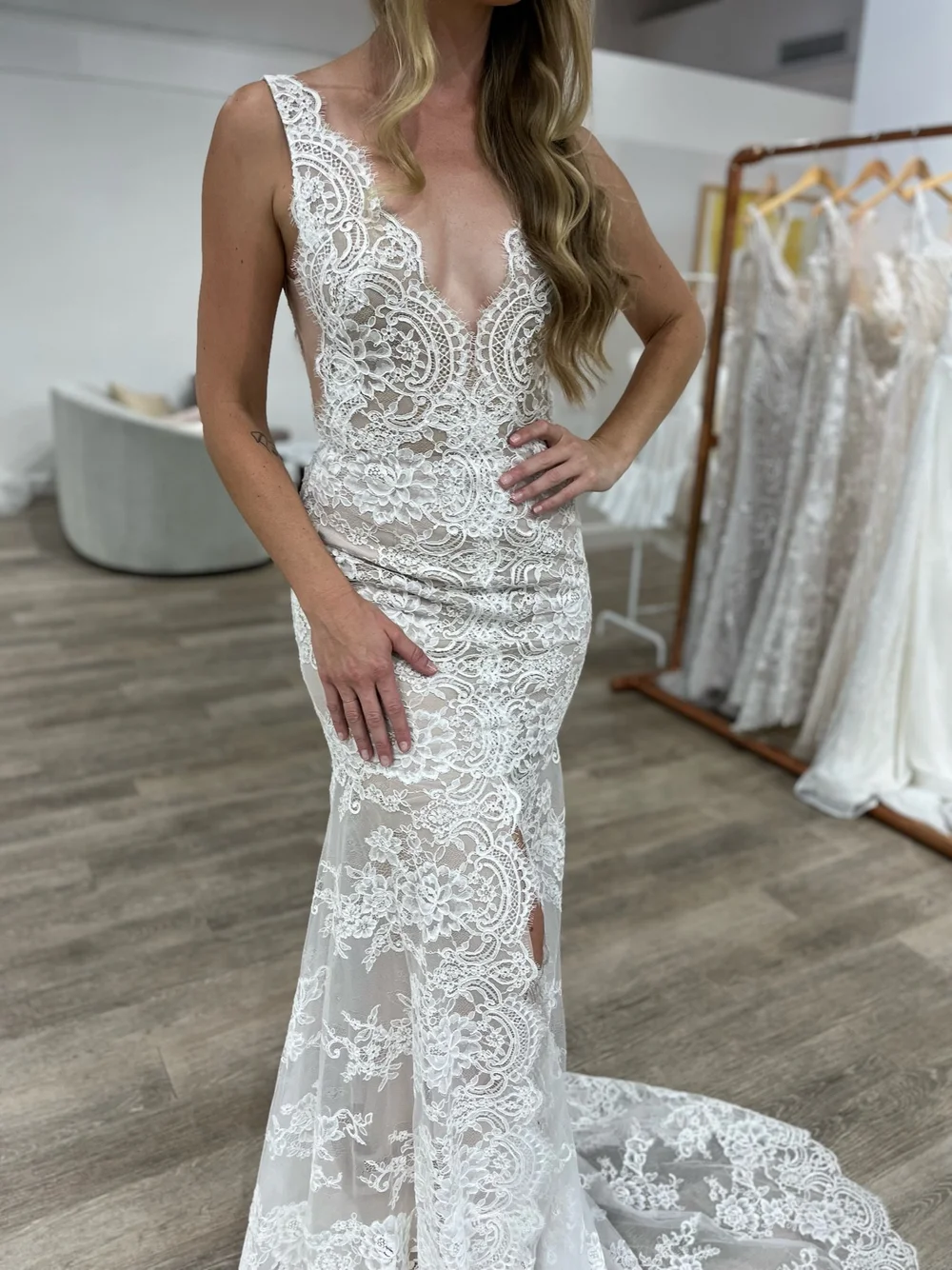 monique lhuillier grey wedding dress Red Halter Mini Dress with Wrap Skirt main image 0