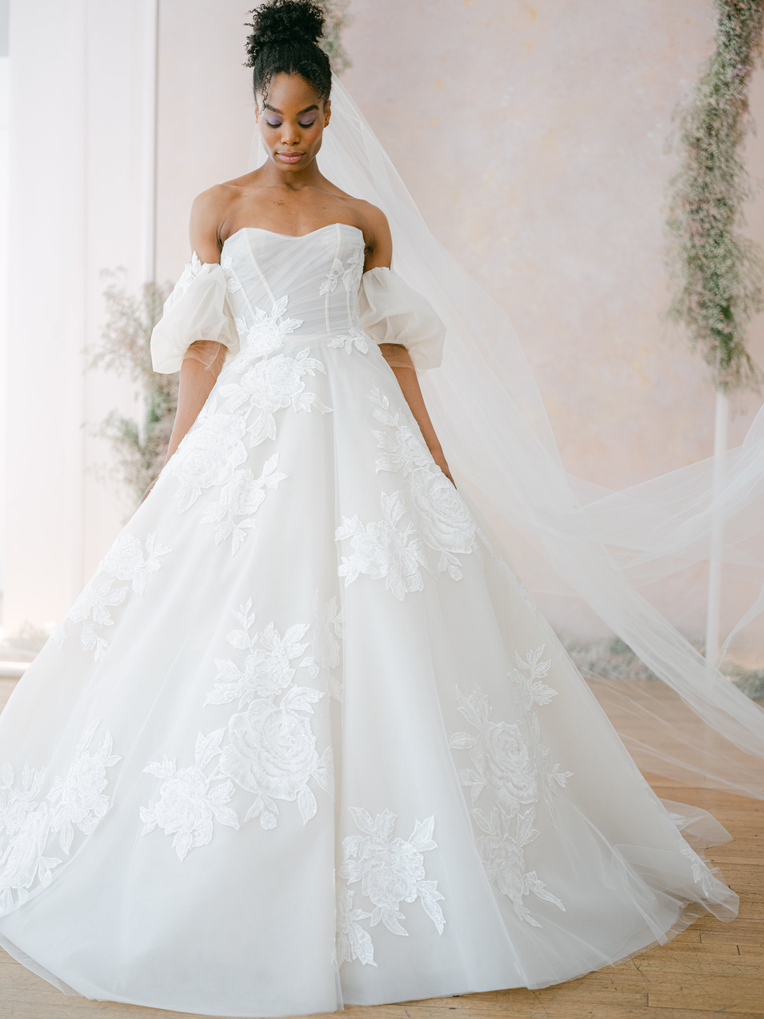 Glitter Cape Wedding Ball Gown by Mary's Bridal MB6090 – ABC Fashion