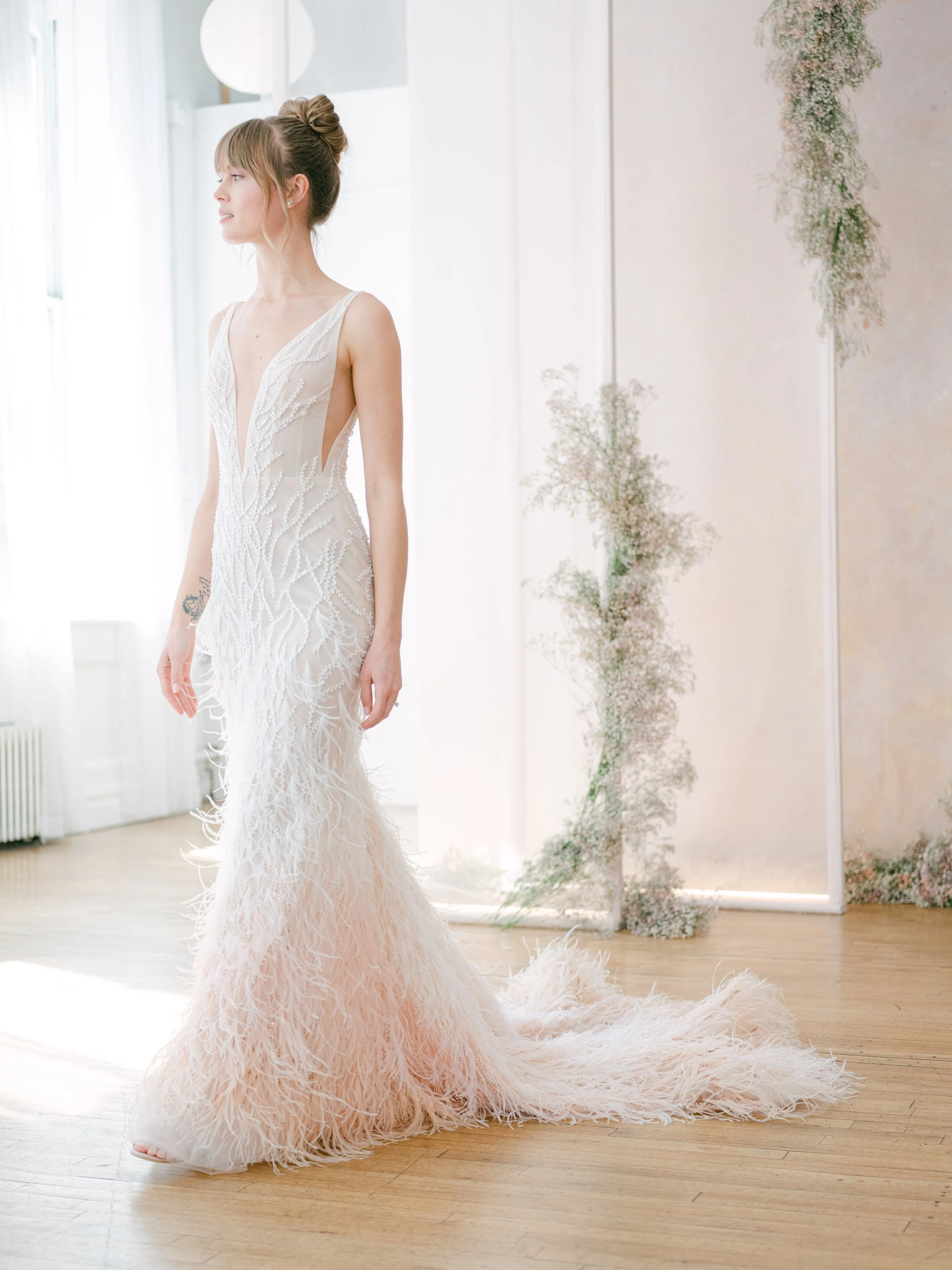 Feather Wedding Dress Feather Wedding Dress