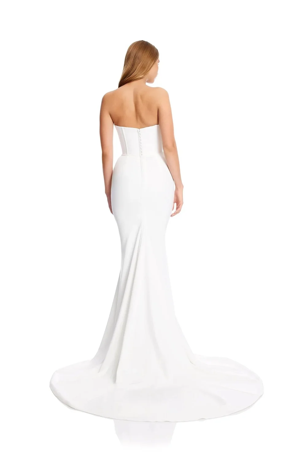 slim fit dress slacks Casablanca Bridal 2552 Patrice Fit and Flare Strapless Sweetheart Neckline Floral Tulle Corset Train Wedding Dress 32 / Ini