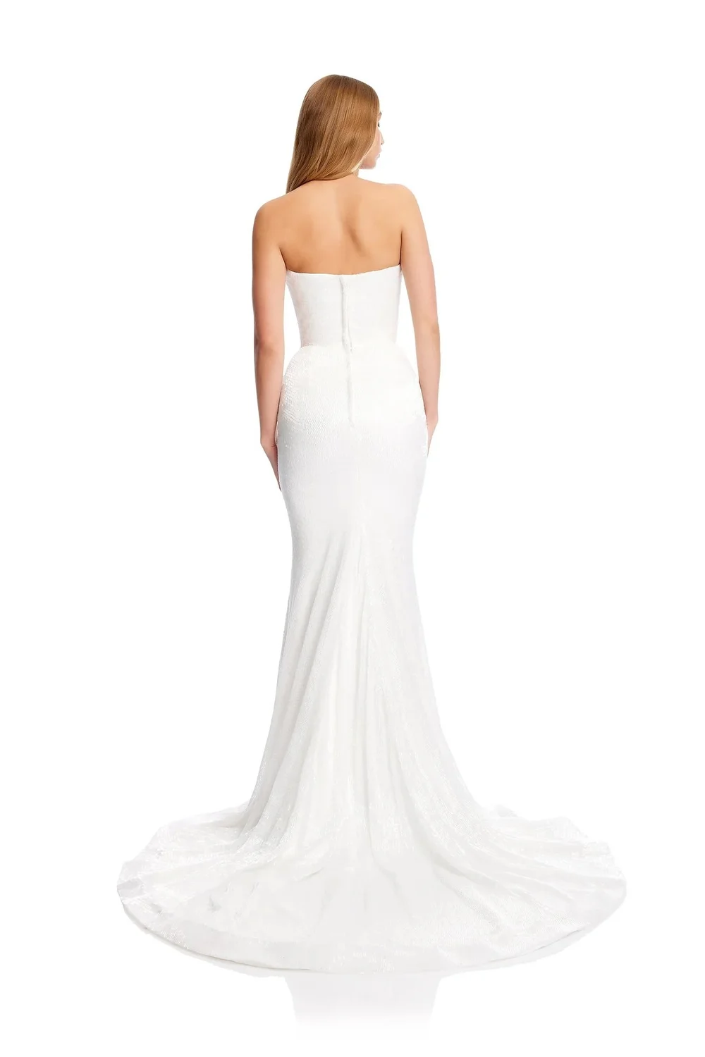 chinese dress ladies Deep V Neck A Line Wedding Dress with Sheer Beaded Long Sleeves and Lace Appliqués main image 0