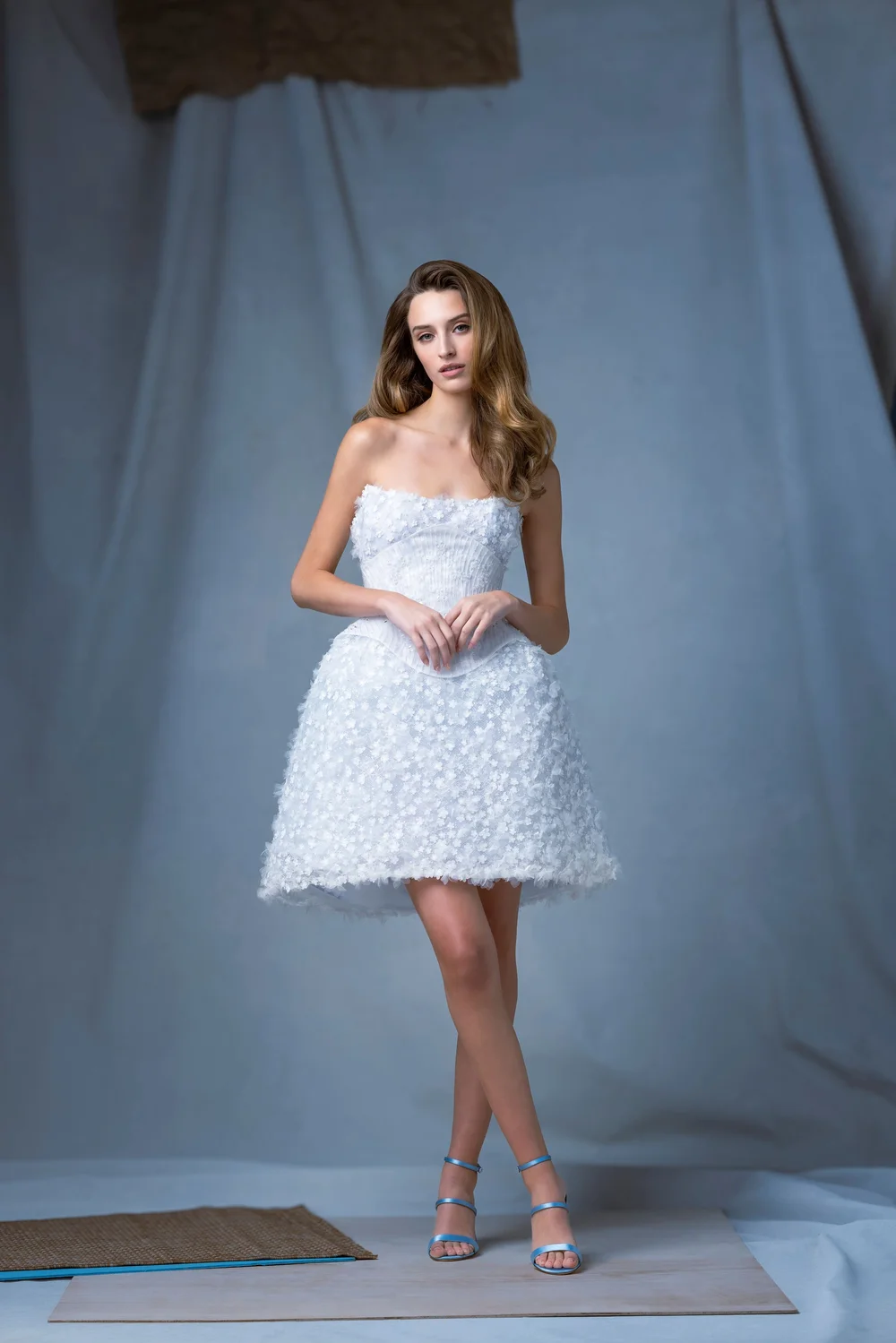 knee length dresses for ladies used Ines Di Santo Pipet Wedding Dress main image 1