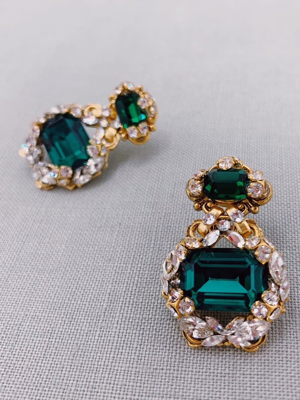 The Ada Emerald Bridal Earring