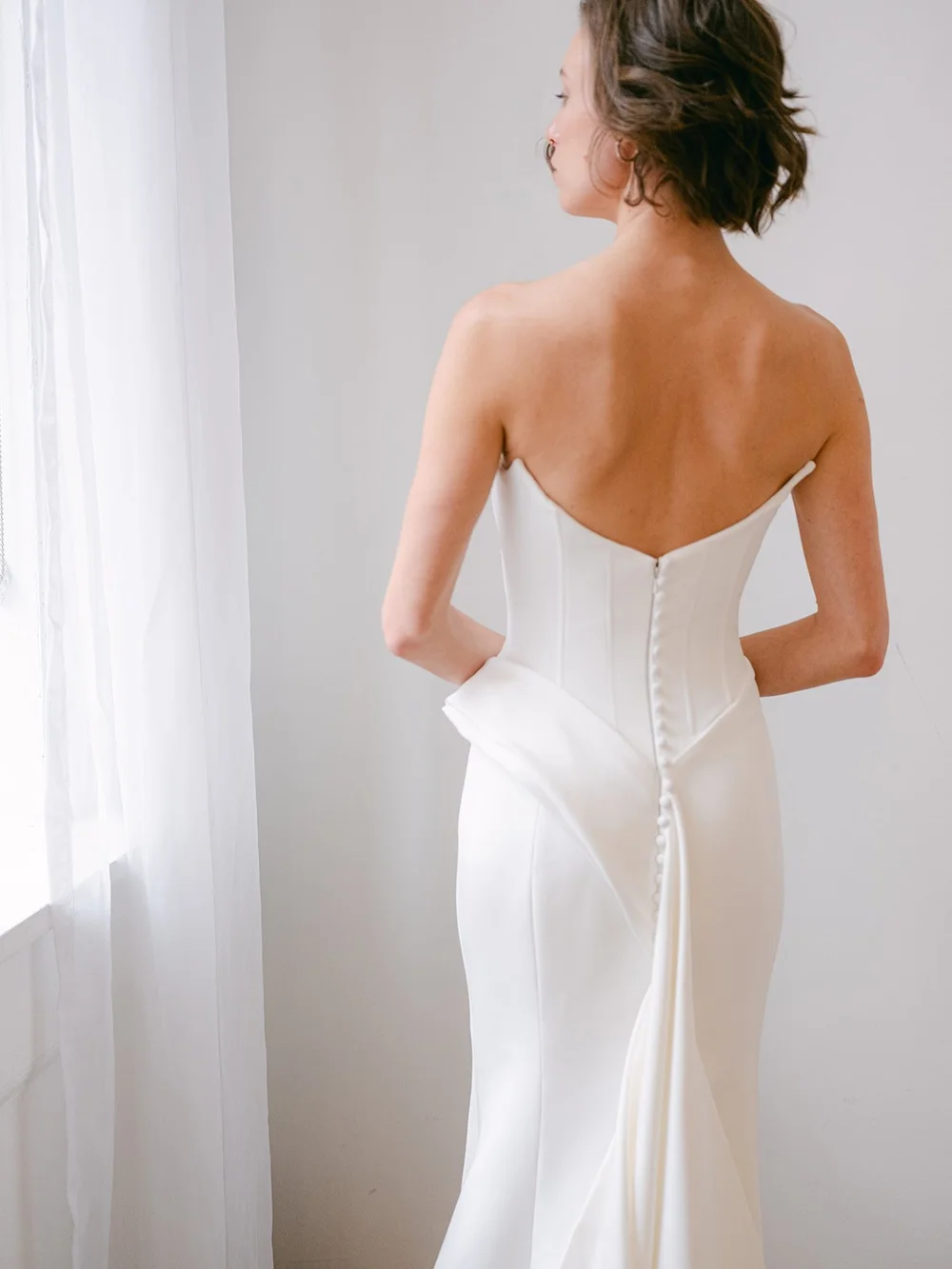 deepika padukone backless dress Corset a line wedding dress 2 US / Ivory main image 0