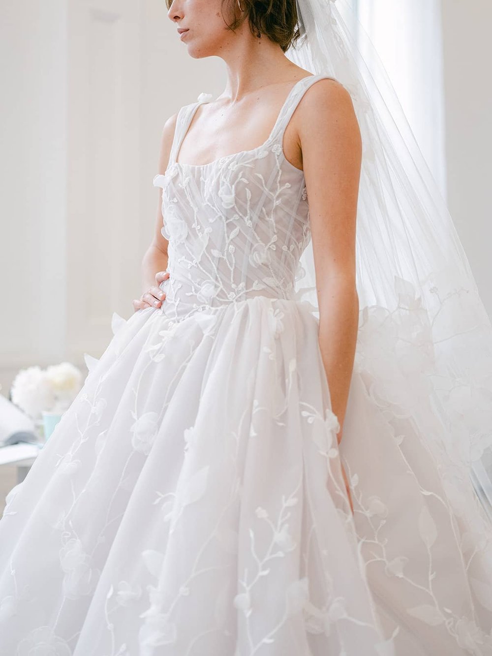 jane by design wedding dress Chic Corset Fit-And-Flare Wedding Dress