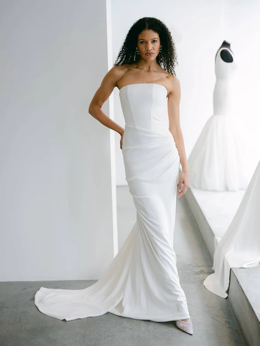 slim fit dress slacks Ladivine CD854W Sheer Lace Corset Tulle A Line Wedding Dress Bridal Gown V Neck Formal 16 / Off White