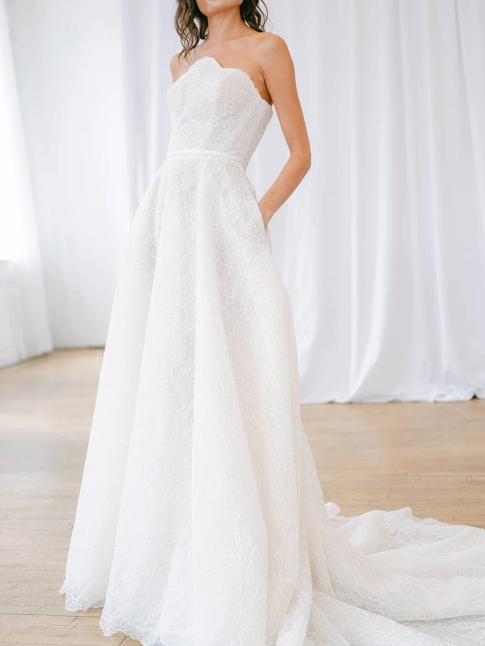 sachin and babi light blue dress Soft Ivory/ Light Champagne Floral Embroidered Wedding Dress A-Line Tulle Bridal  Gown  MissJophiel