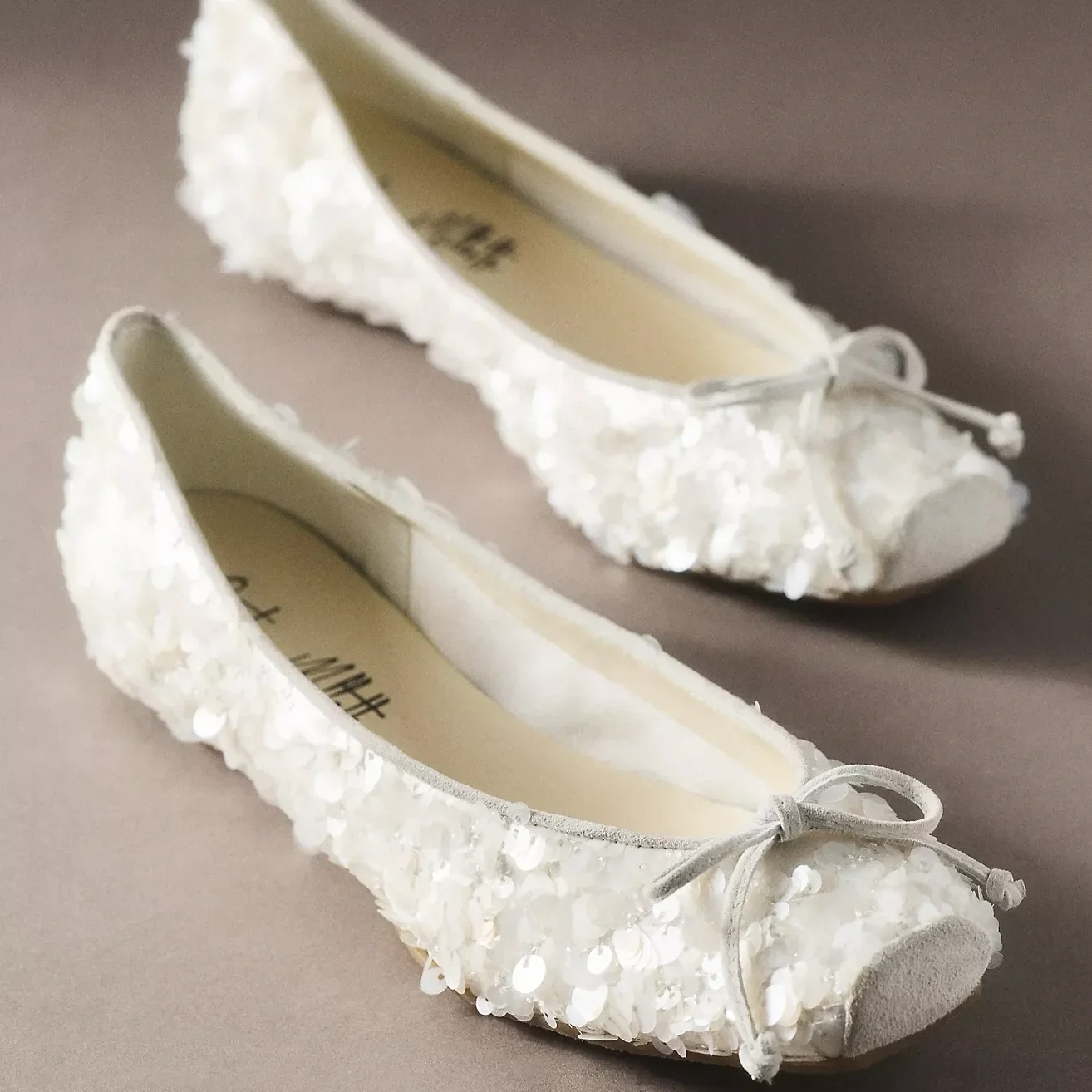 Cristina Millotti Sequin Ballet Flats for Bride