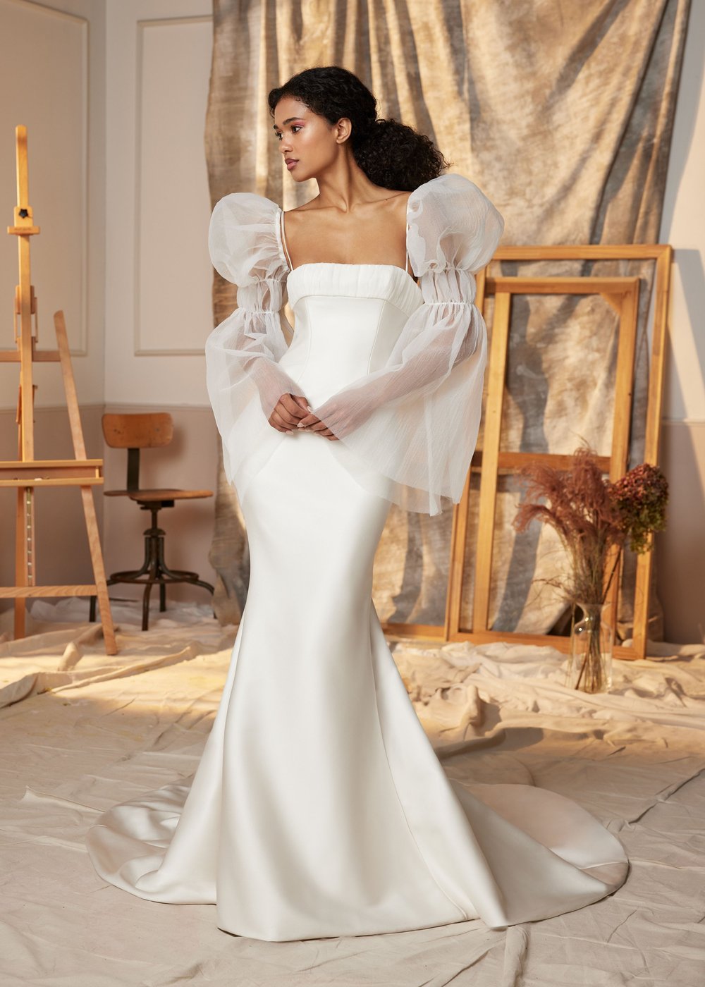 spaghetti strap empire waist wedding dress Empire Waist Chiffon Wedding Dresses with Straps