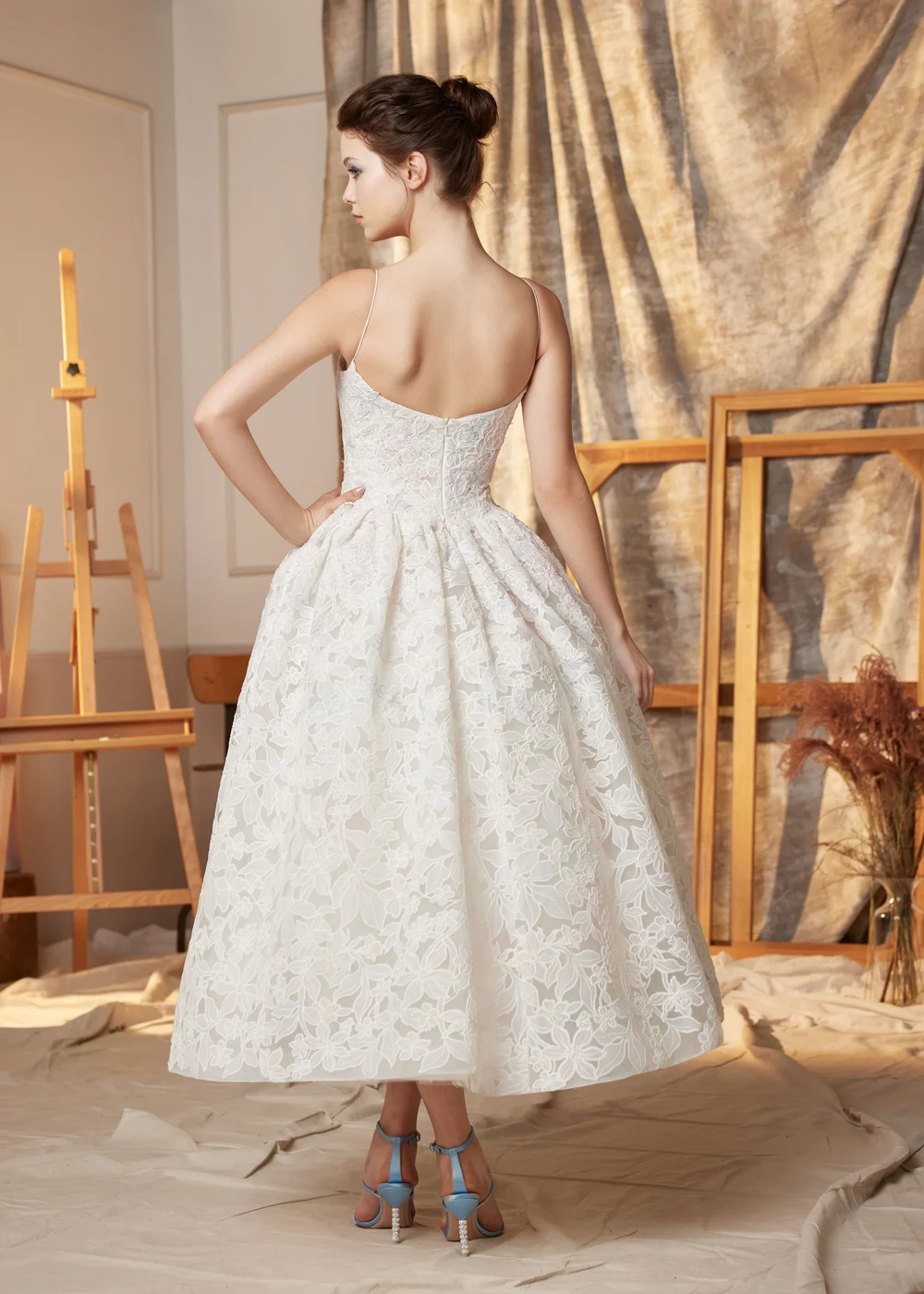 embroidered white wedding dress Abby Lane 97161 size 2 Ivory Wedding Dress embroidered lace applique l –  Glass Slipper Formals main image 1