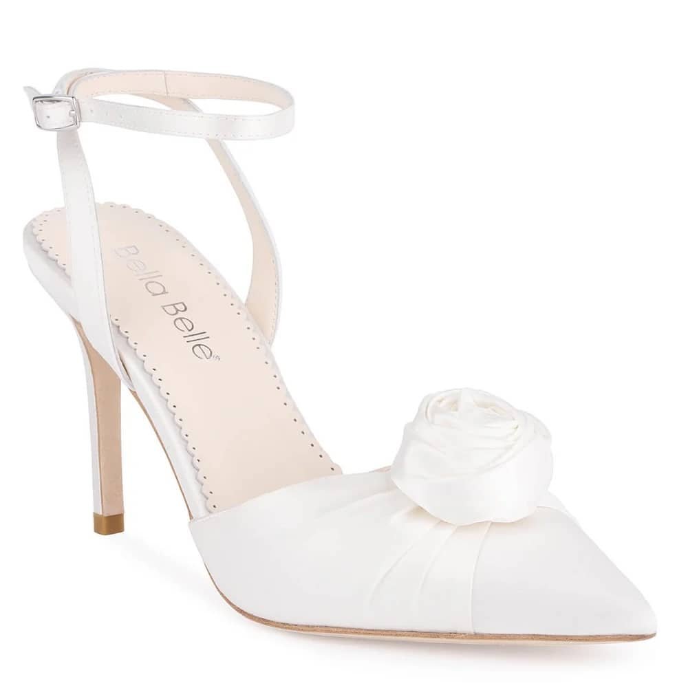 ivory floral bridal heel