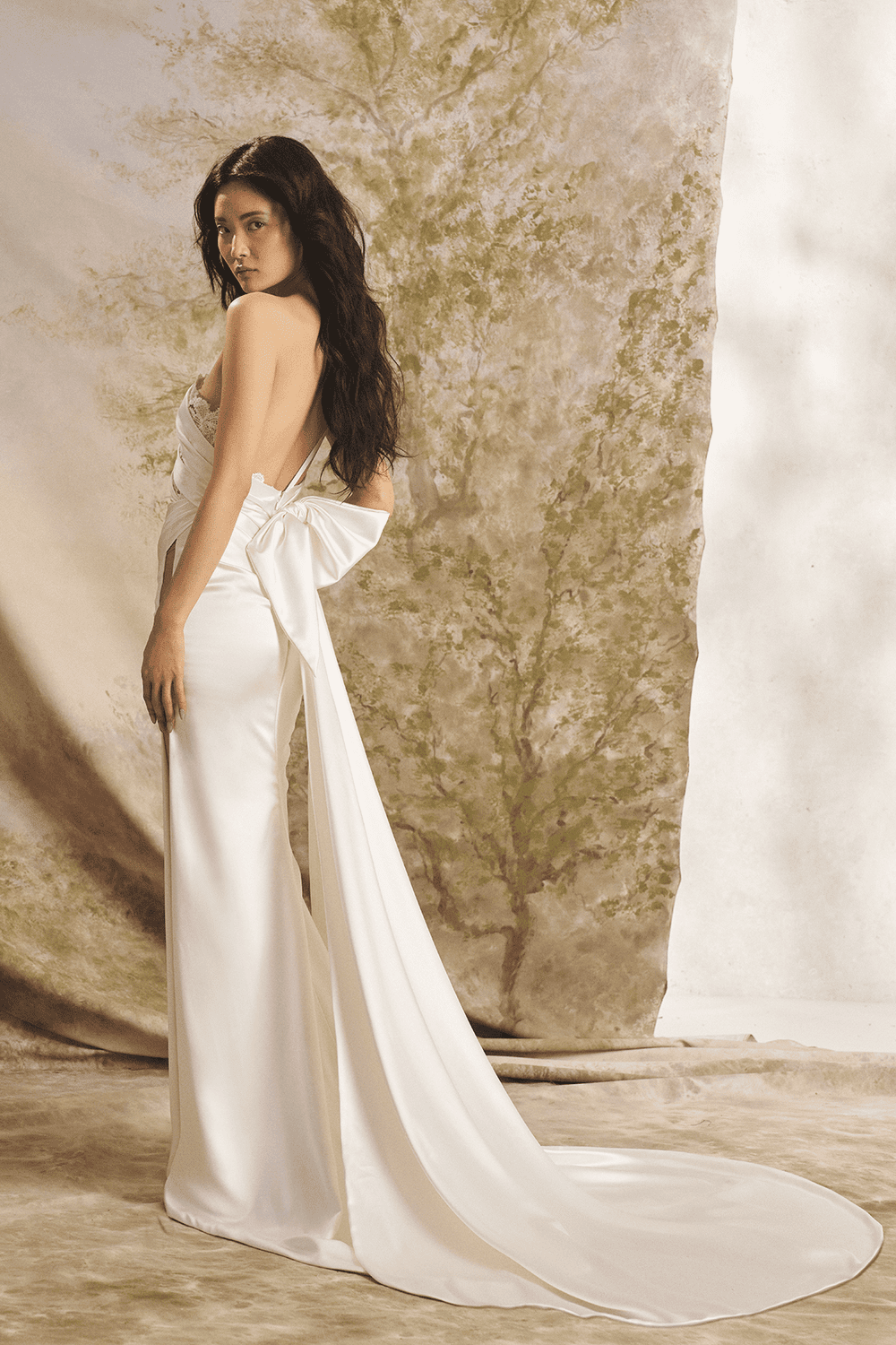 red and white prom dresses Rose Print Mermaid Dress with Front Bow Sash – SS311 – Viniodress Formal Two Piece Church YGroup_josephineshawl Every inch from bodice Color:indigo paisley
