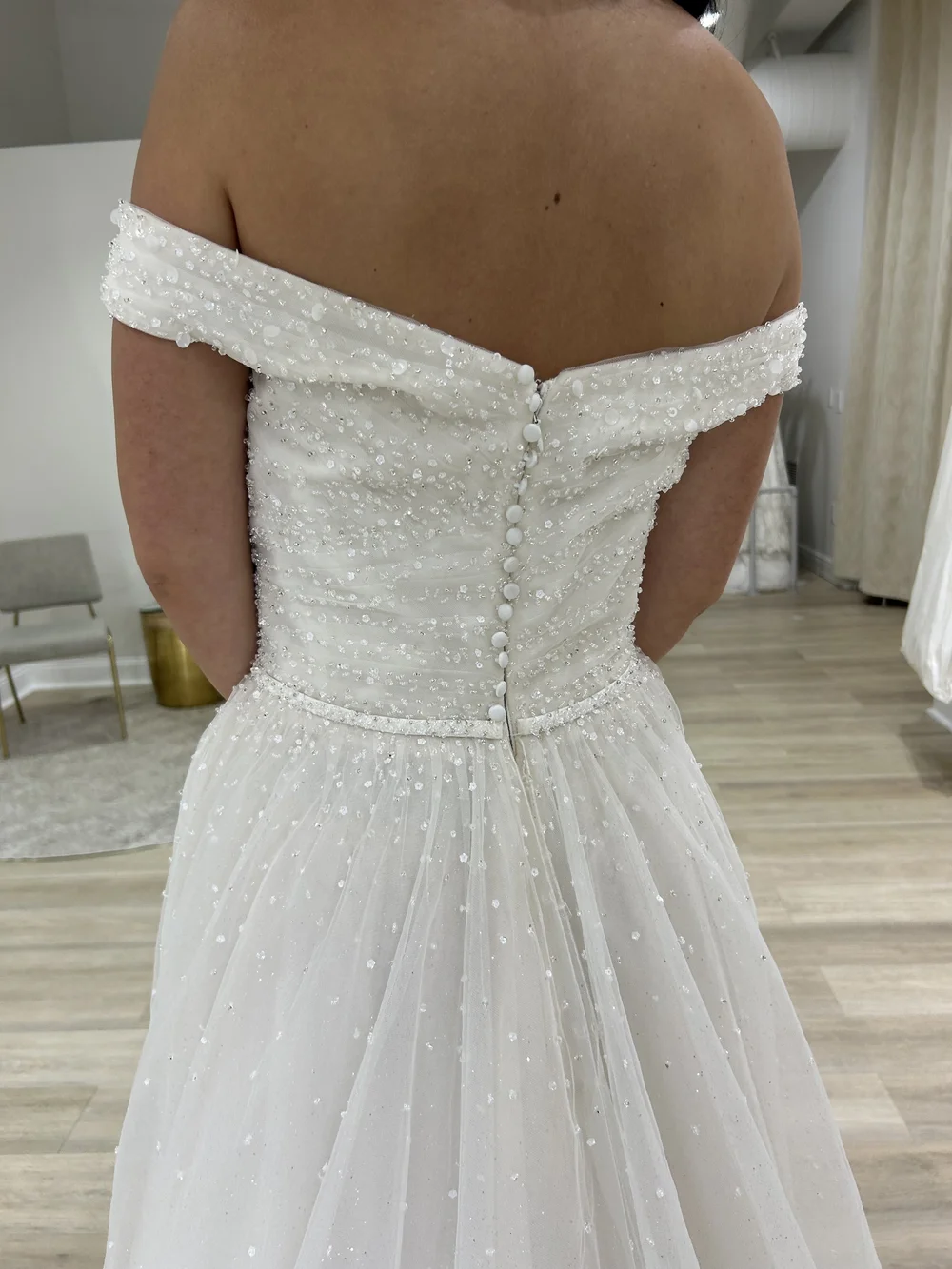 navy blue dress for baby girl HURON A-line dress in tulle, lace, beads Wedding Dress by Pronovias main image 0