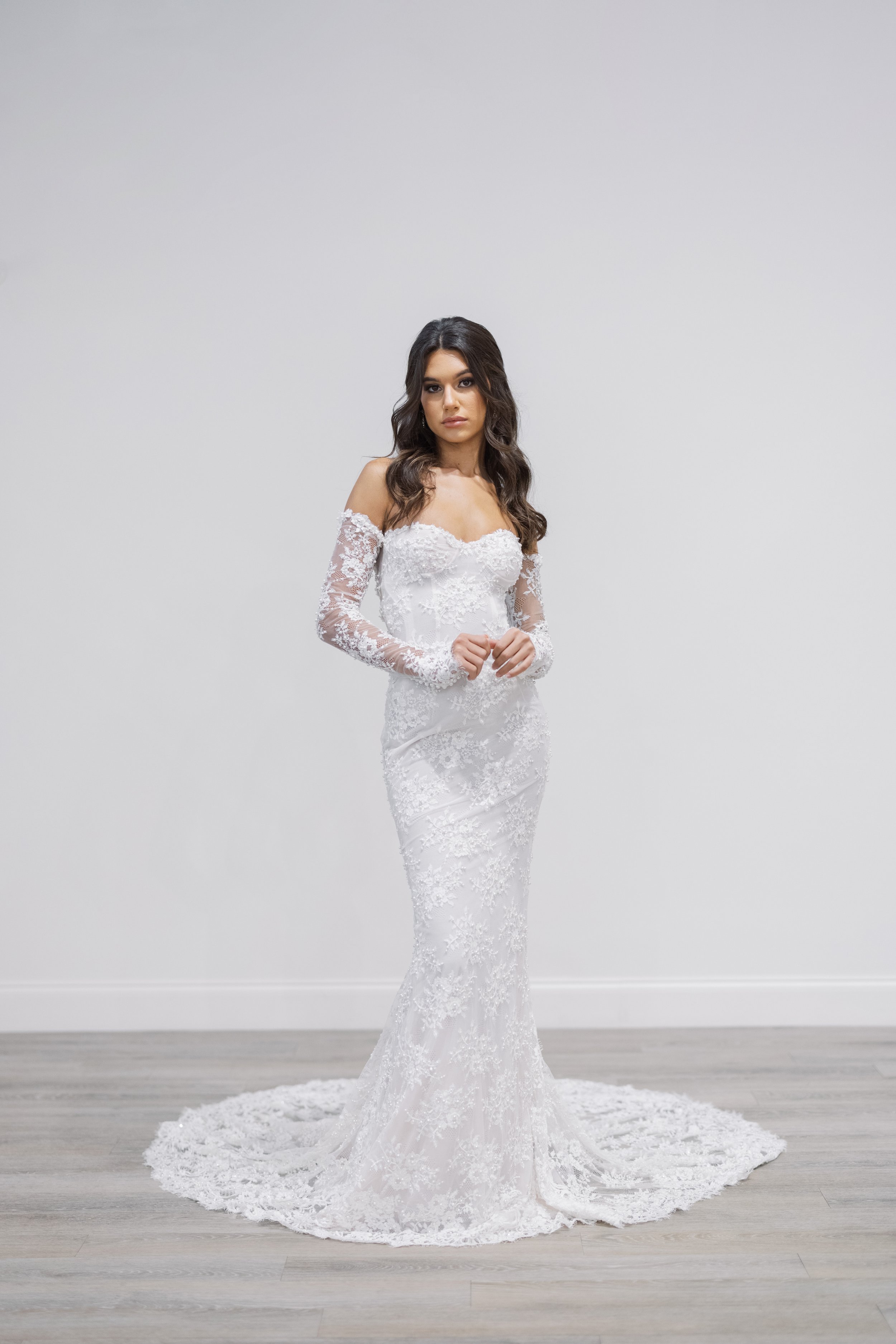 Long Sleeve Lace Mermaid Wedding Dress