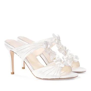 Bella Belle Double Strap Hells with Floral Detail
