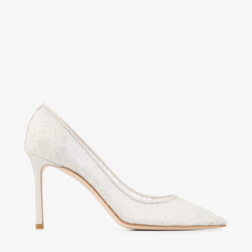 Ivory Jimmy Choo Lace Pumps
