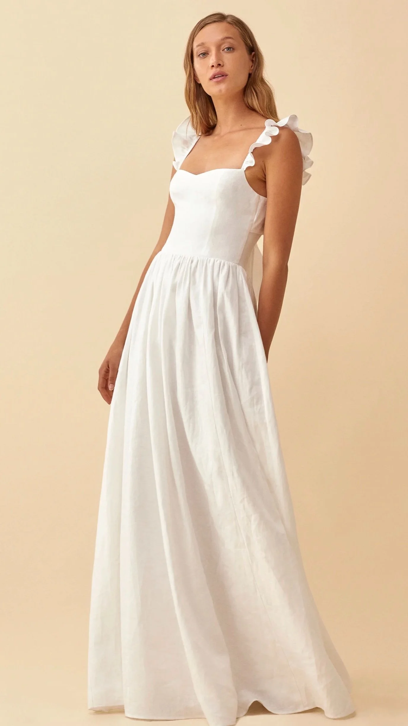 white engagement dress