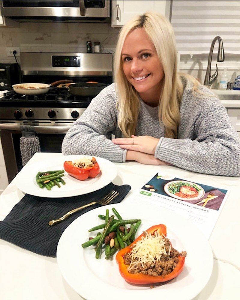 This week&rsquo;s @greenchef menu included: Italian Beef Stuffed Peppers, Mediterranean Chicken, and Blackened Shrimp &amp; Grits.  Everything was gluten-free, simple to make and delish! #GreenChefPartner
.
Green Chef meals include chef-curated recip