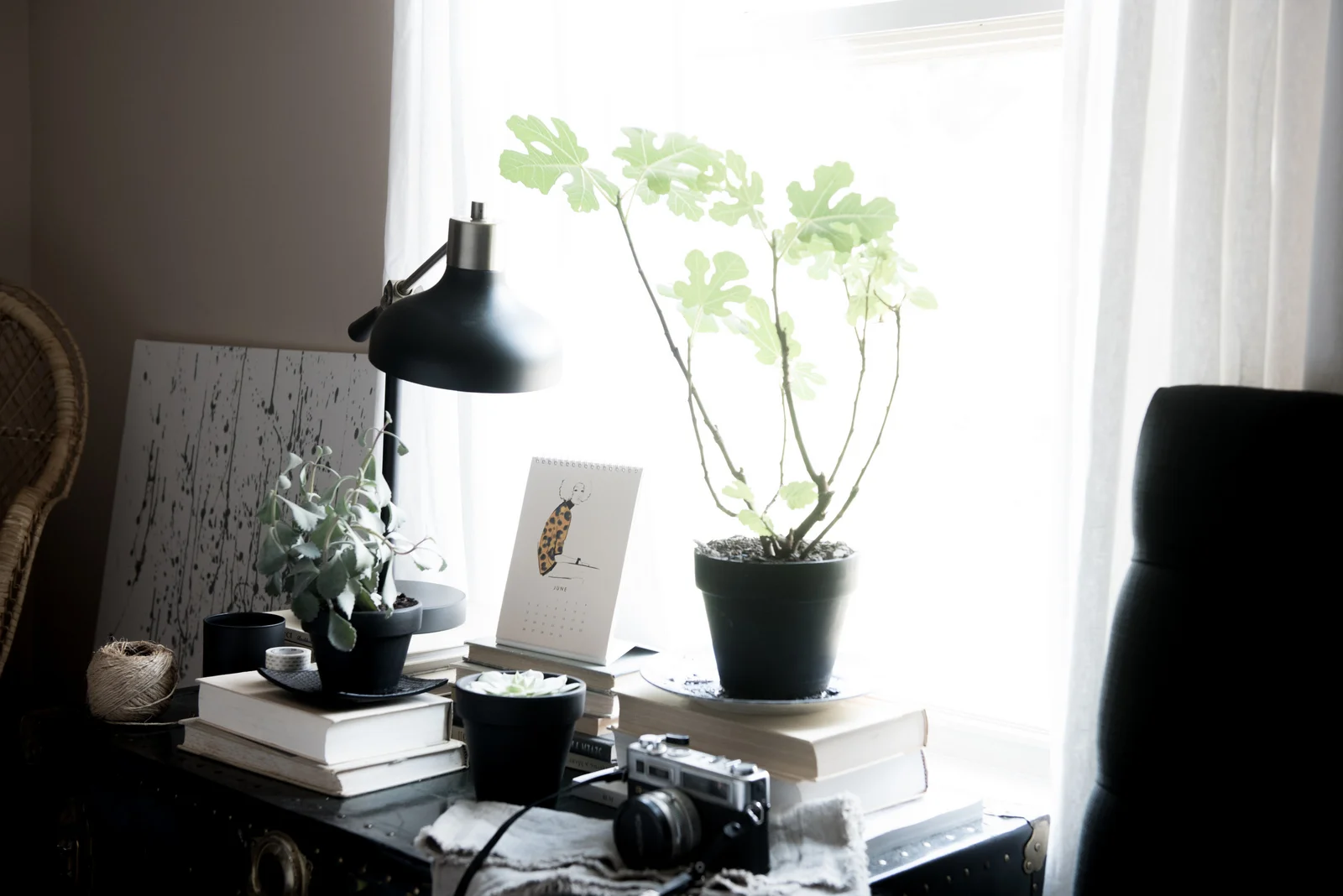 Use a piece of furniture from another room to create book storage.