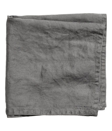  Grey linen napkins 