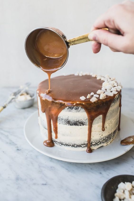 Gingerbread Layer Cake With Salted Whiskey Caramel