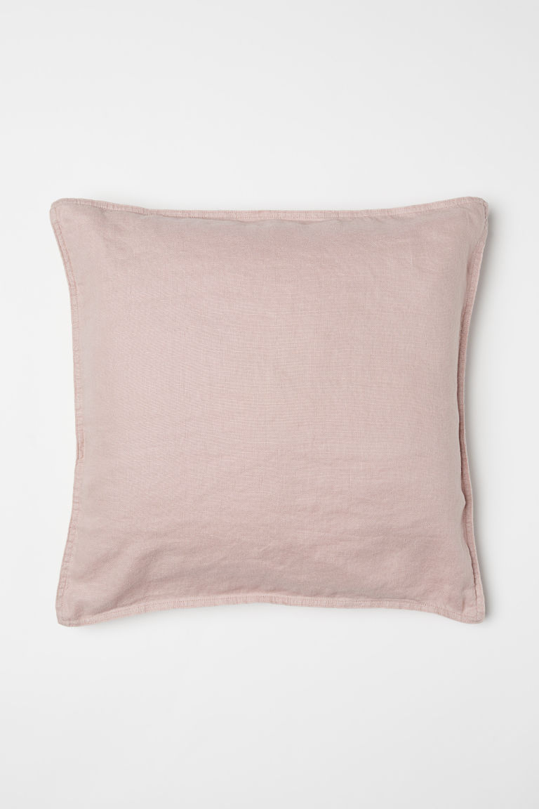 Pink Linen Pillow $13