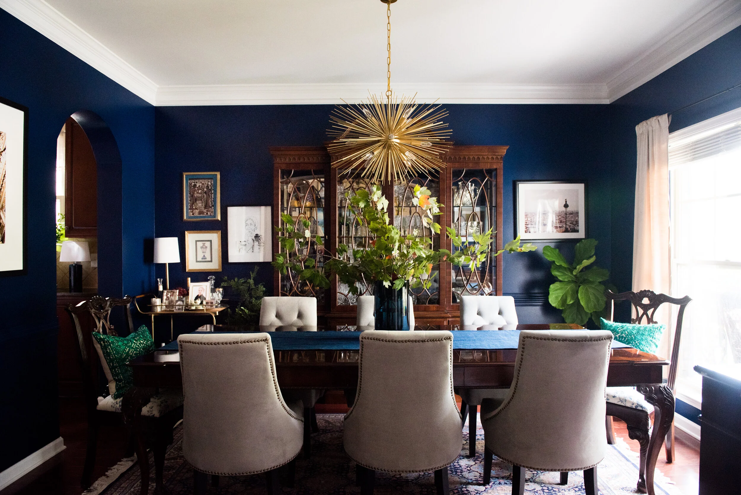 Classic Glam Dining Room Makeover With Cherry Furniture House