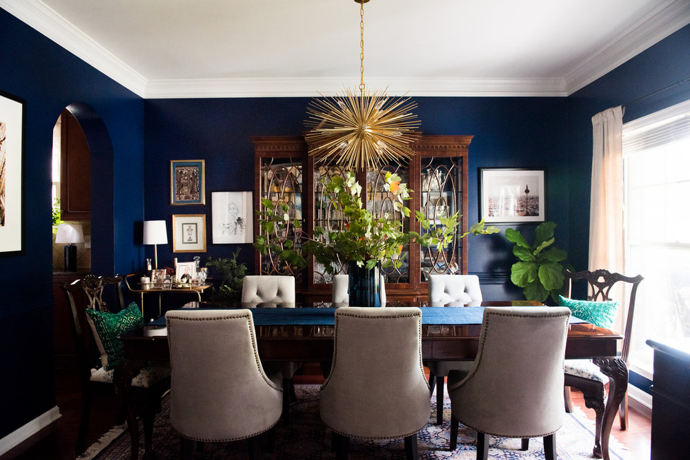 Classic Glam Dining Room Makeover With, Modern Glam Dining Chairs