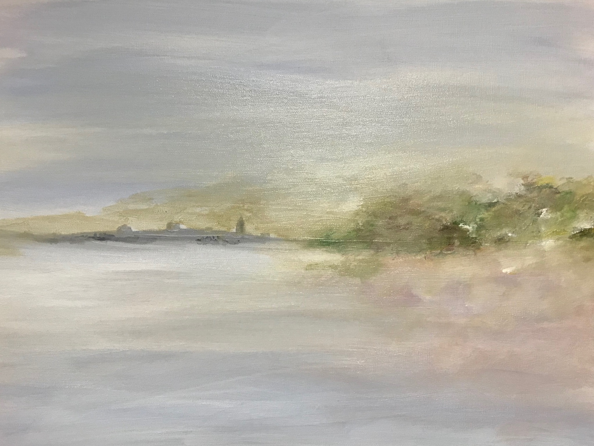 Lazaretto looking back to Savannah 24x18 acrylic on canvas $430