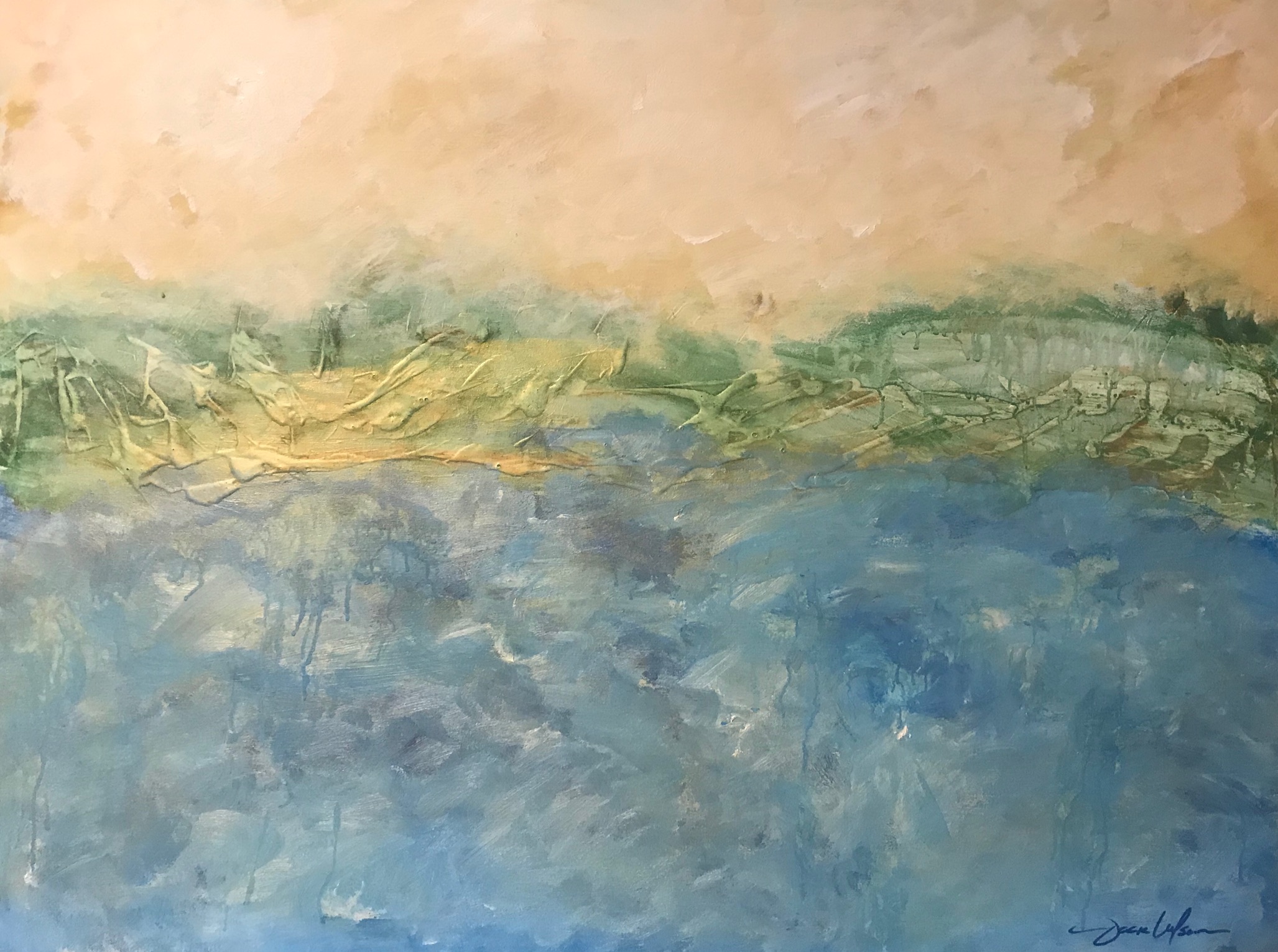Where the Sun is always Nice and Warm 48x36 acrylic on canvas $1728