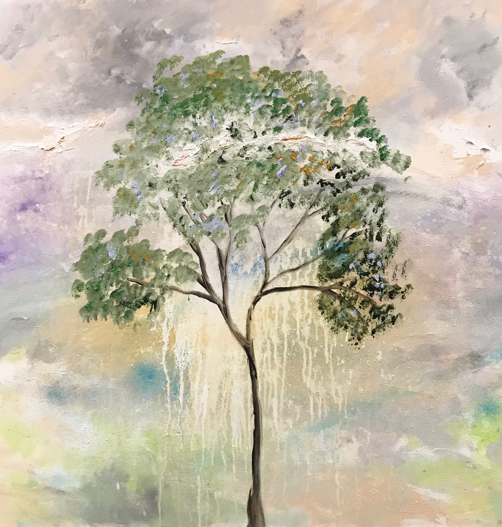 Lonesome Marsh Side Oak 36x36 acrylic on canvas $1290