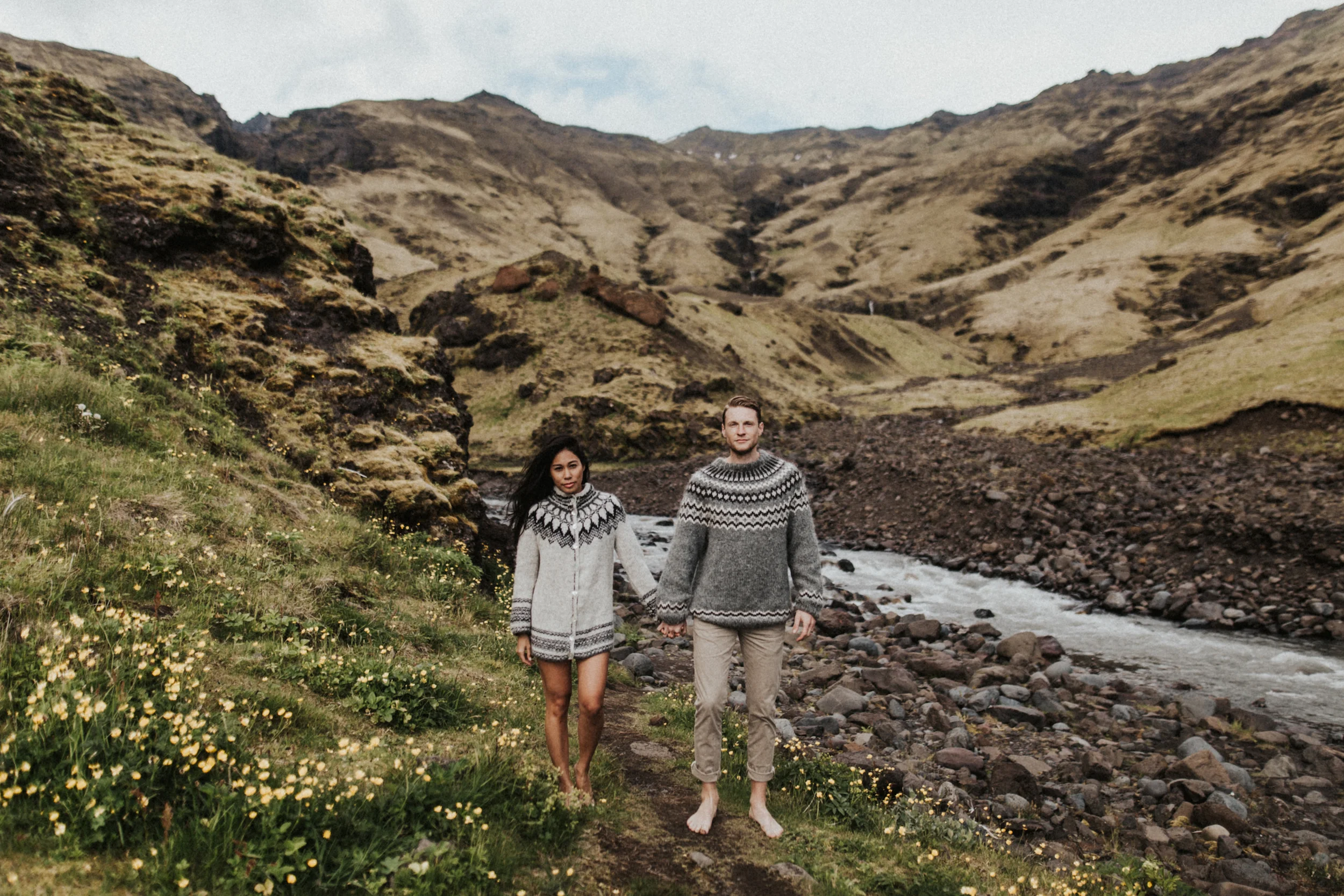 Engagement session in Iceland with barefoot couple.jpg